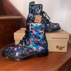 Dr. Martens 1460 Pascal Rainbow Burst Suede Size US 7 Womens